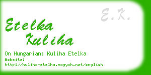 etelka kuliha business card